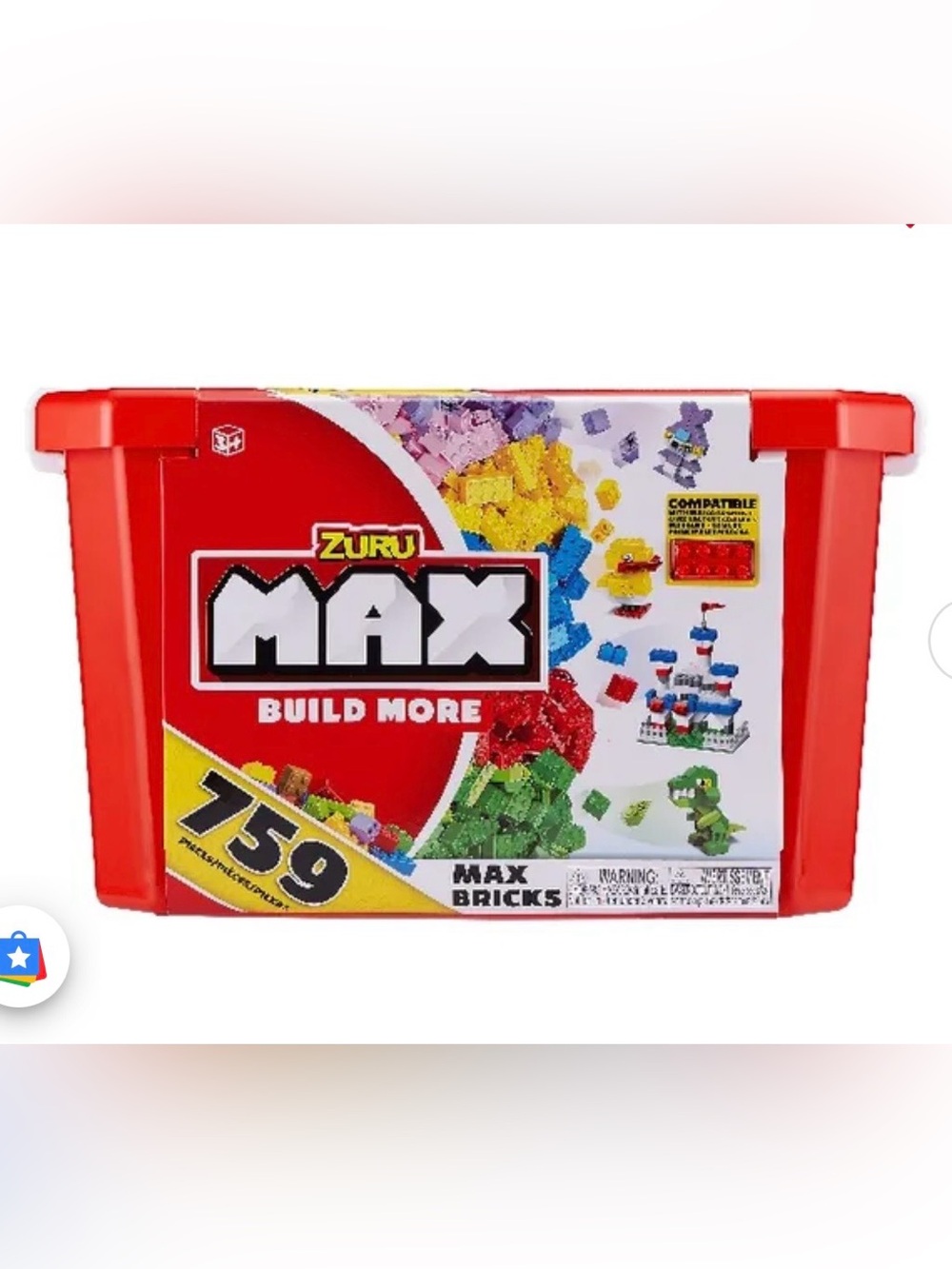 Zuru MAX Build More 759-Piece Building Bricks Set